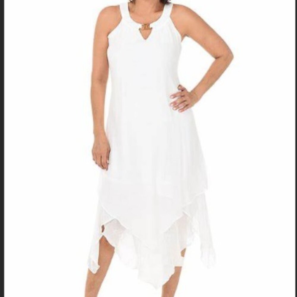 Luxology Women's Maxi Dress, Gauze Textured Fabric, Size M, Retail $64, NEW